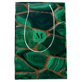 Luxury Emerald Malachite Green Marble Abstract Medium Cadeauzakje (Voorkant)