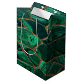 Luxury Emerald Malachite Green Marble Abstract Medium Cadeauzakje (Achterkant Gekanteld)