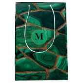 Luxury Emerald Malachite Green Marble Abstract Medium Cadeauzakje (Voorkant)