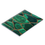 Luxury Emerald Malachite Green Marble Abstract Notitieboek (Linkerzijde)