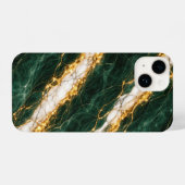 Luxury Emerald Marble Gold/White Vein Phone Case iPhone Hoesje (Achterkant horizontaal)