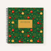 Luxury Emerald Square Holiday Journal Notitieboek (Voorkant)