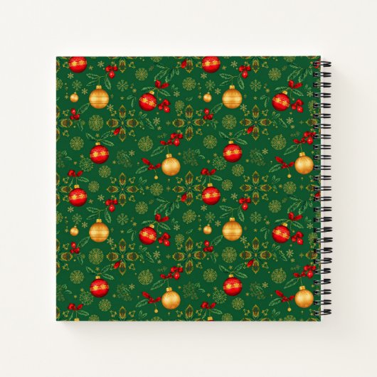 Luxury Emerald Square Holiday Journal Notitieboek (Achterkant)