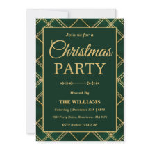Luxury Emerald Tartan Plaid Christmas Party