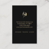 Luxury Equestrian Horse Training Black Visitekaartje (Achterkant)