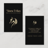 Luxury Equestrian Horse Training Black Visitekaartje (Voorkant / Achterkant)
