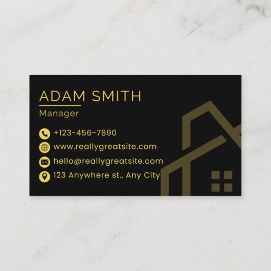 Luxury Estates & Property Consultant business card Visitekaartje (Achterkant)