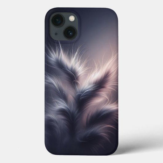 Luxury Ethereal Feather Phone Case - Glowing Soft  (Achterkant)