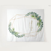 Luxury Eucalyptus Bloom Gold Lijst Wedding Prop Wandkleed (Voorkant (horizontaal))