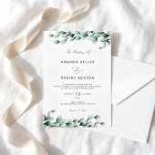 Luxury Eucalyptus Greenery Wedding Invitation Kaart