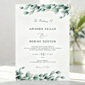 Luxury Eucalyptus Greenery Wedding Invitation Kaart