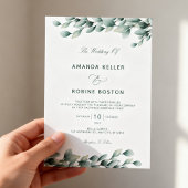 Luxury Eucalyptus Greenery Wedding Invitation Kaart