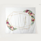 Luxury Eucalyptus Saffron Floral Gold Wedding Prop Wandkleed (Voorkant (horizontaal))