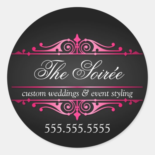 Luxury Event Planner Ronde Sticker (Voorkant)