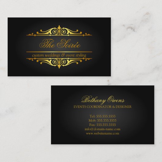 Luxury Event Planner Visitekaartje (Voorkant / Achterkant)