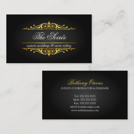 Luxury Event Planner Visitekaartje (Voorkant / Achterkant)