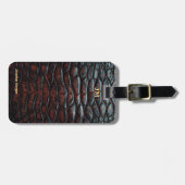 Luxury Executive Monogram Premium Leather Bagagelabel (Voorkant horizontaal)