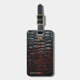 Luxury Executive Monogram Premium Leather  Bagagelabel