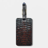 Luxury Executive Monogram Premium Leather Bagagelabel (Achterkant verticaal)