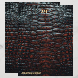 Luxury Executive Monogram Premium Leather  Briefhoofd
