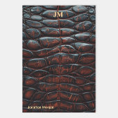 Luxury Executive Monogram Premium Leather Inpakpapier Vel