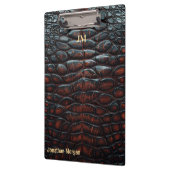 Luxury Executive Monogram Premium Leather Klembord (Links)