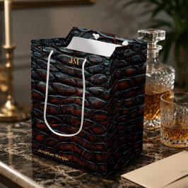 Luxury Executive Monogram Premium Leather  Medium Cadeauzakje