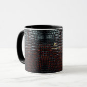 Luxury Executive Monogram Premium Leather Mok (Voorkant links)
