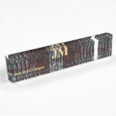 Luxury Executive Monogram Premium Leather Naambordje