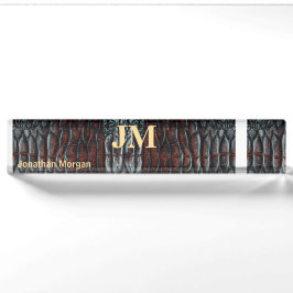Luxury Executive Monogram Premium Leather  Naambordje