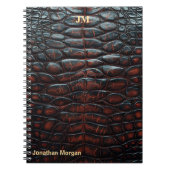 Luxury Executive Monogram Premium Leather Notitieboek (Voorkant)