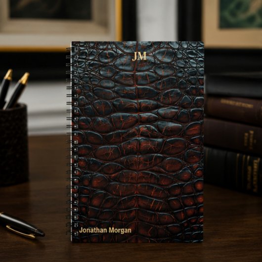 Luxury Executive Monogram Premium Leather Notitieboek