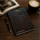 Luxury Executive Monogram Premium Leather Notitieboek