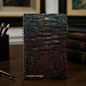 Luxury Executive Monogram Premium Leather Notitieboek