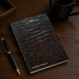 Luxury Executive Monogram Premium Leather  Notitieboek