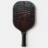 Luxury Executive Monogram Premium Leather Pickleball Paddle (Achterkant)