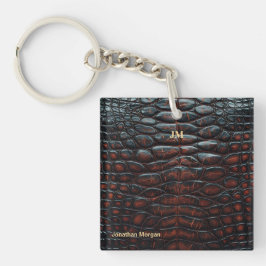 Luxury Executive Monogram Premium Leather  Sleutelhanger