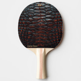 Luxury Executive Monogram Premium Leather  Tafeltennisbatje