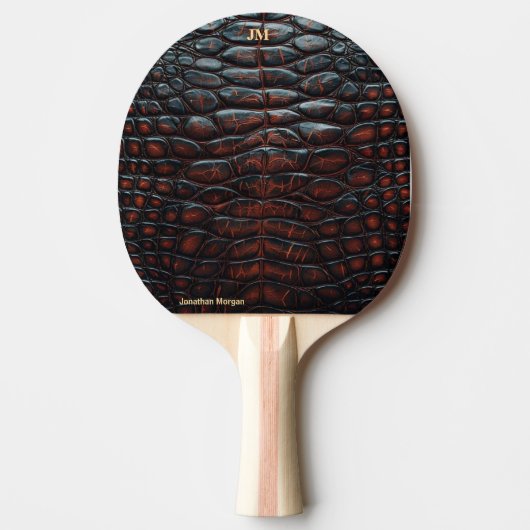 Luxury Executive Monogram Premium Leather  Tafeltennisbatje (Voorkant)