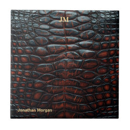 Luxury Executive Monogram Premium Leather  Tegeltje