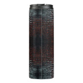 Luxury Executive Monogram Premium Leather Thermosbeker (Achterkant)