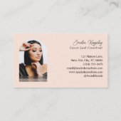 Luxury Eyelash Beauty Lash Professional Black Pink Visitekaartje (Achterkant)