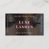 Luxury Eyelash Beauty Lash Professional Black Pink Visitekaartje (Voorkant)