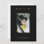 Luxury Fake Golden Branches Fancy kalligrafie Bedankkaart (Voorkant)