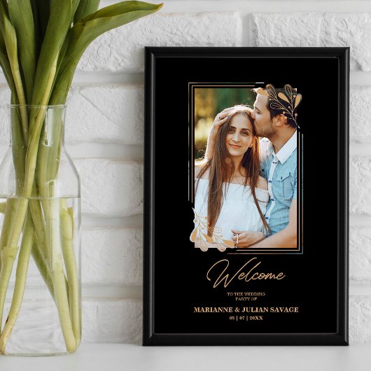 Luxury Fake Golden Branches Fancy kalligrafie Poster