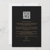 Luxury Fake Golden Branches Fancy kalligrafie Save The Date (Achterkant)