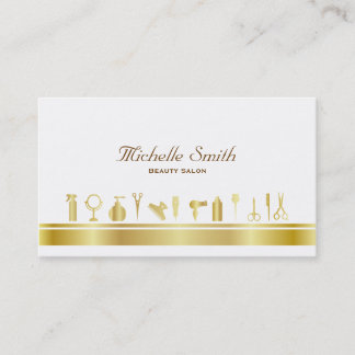 Luxury Faux Gold Cosmetics Beauty Salon Visitekaartje