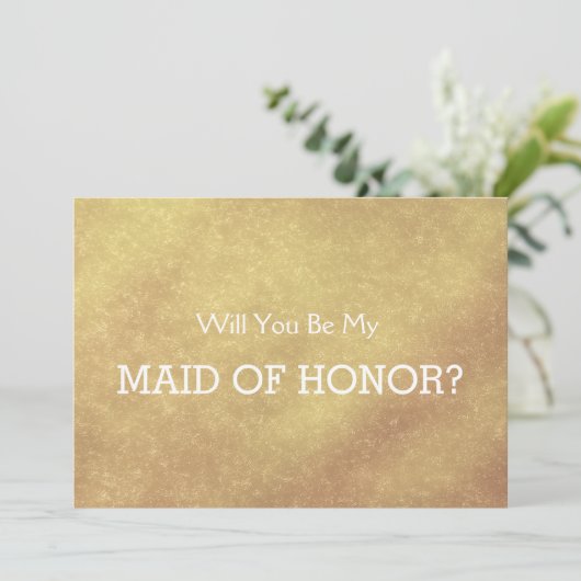 Luxury faux Gold leaf... zal je mijn HONOR zijn. Kaart (Staand voorkant)