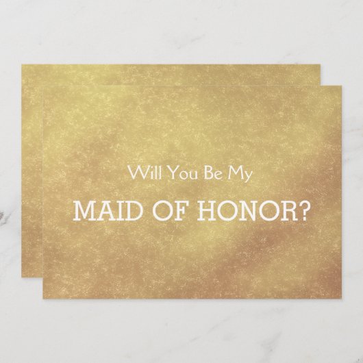 Luxury faux Gold leaf... zal je mijn HONOR zijn. Kaart (Voorkant / Achterkant)