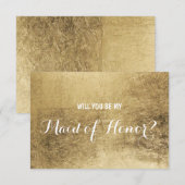 Luxury faux goudblad Zal je mijn eerbewijs zijn? Kaart (Voorkant / Achterkant)